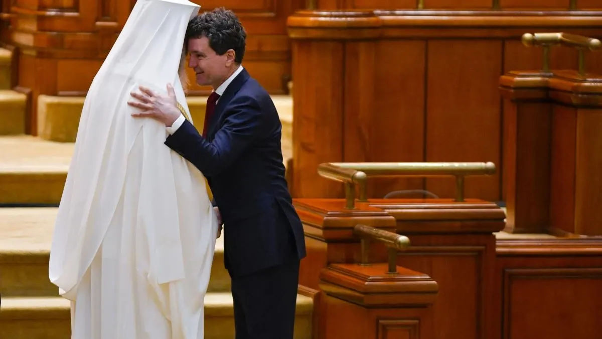 Nicușor Dan și Patriarhul Daniel