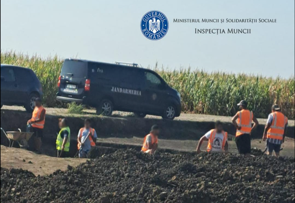 190 DE MUNCITORI FĂRĂ FORME LEGALE DEPISTAȚI DE ȘANTIERUL AUTOSTRĂZII A7